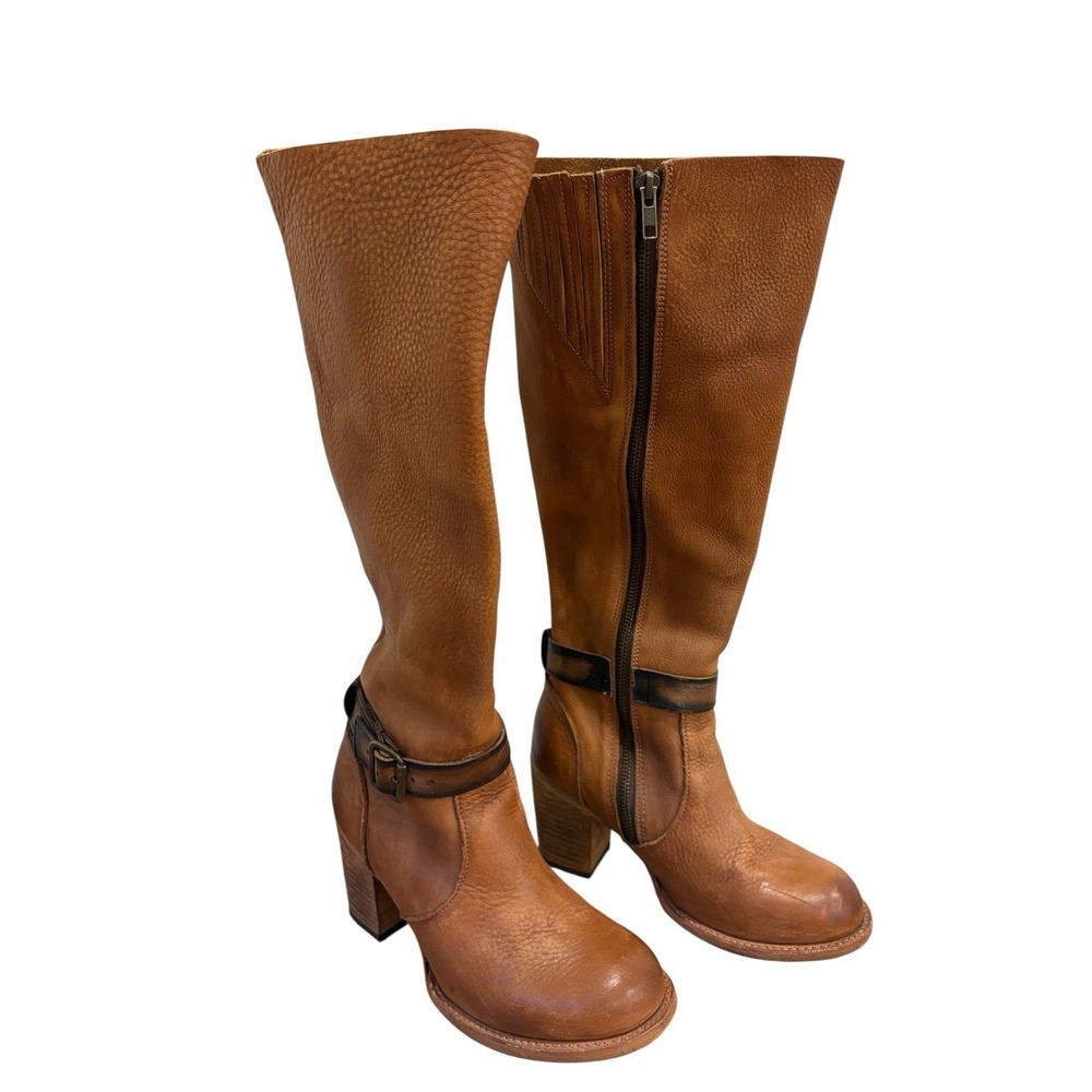 FreeBird Holland Tall Boots Heeled Brown Sz 8 Western Boho Cowgirl - Picture 6 of 13